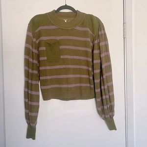Free People Striped Lightweight Top